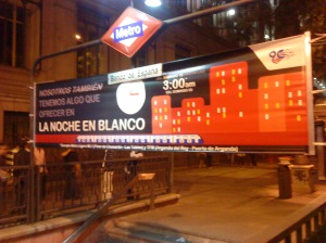 Metro hasta las 3 horas en la Noche en Blanco. Éxito de pasajeros y ningún incidente. ¿Precedente o excepción?   Fuente: Madrid no Duerme